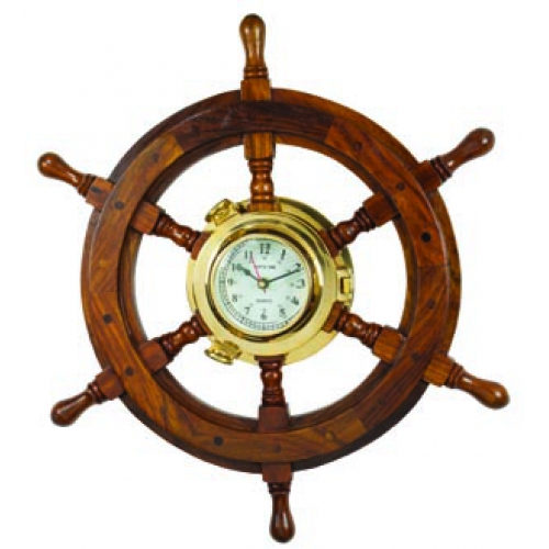 Robin's Dockside Shop - Ships Wheel Porthole Clock