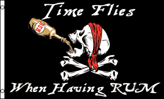 Pirate Flag-Time Flies having Rum