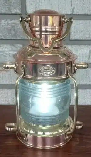 Copper and Brass Anchor Lantern - High Quality