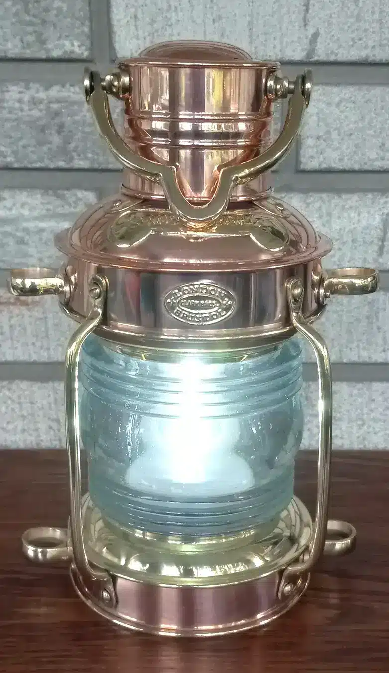 Copper and Brass Anchor Lantern - High Quality