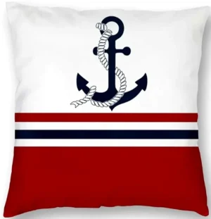 Anchor on Red, and Blue Double Side on ultra soft fabric