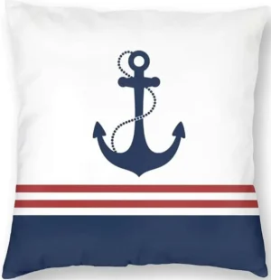 Anchor on Blue, and Red Double Side on ultra soft fabric