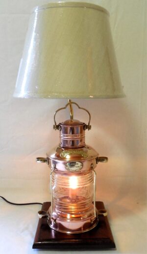 Copper Anchor Lantern Table Lamp