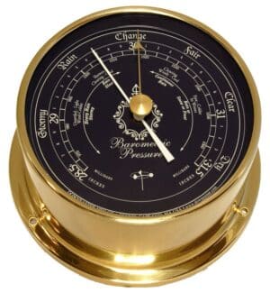 Brass Downeaster Barometer Black- 6"