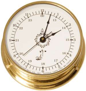 Brass Downeaster Clock - 6"