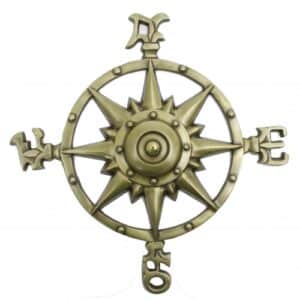 Compass Rose - Antique Brass - 12"