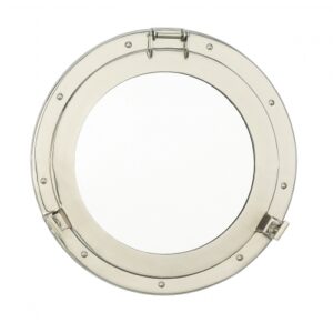 Nickel Chrome Porthole Mirror - 12"