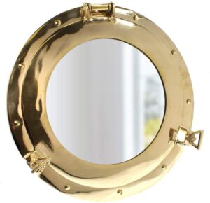Brass Porthole Mirror - 12"