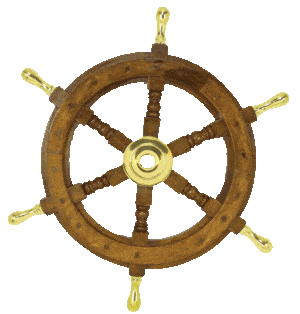 Ship's Wheel with Brass Handles- 18"