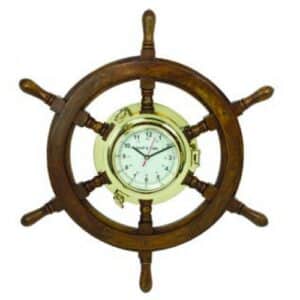 Ship's Wheel - Porthole Clock - 24"