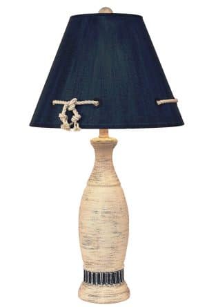 Cottage Navy Pedestal Table Lamp