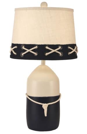 Navy & White Buoy Table Lamp