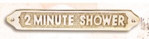 Brass 2 Minute Shower Name Plate