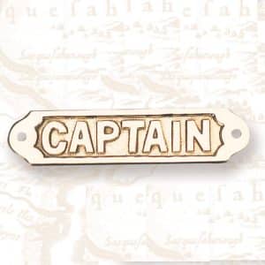 Brass "Captain" Name Plate