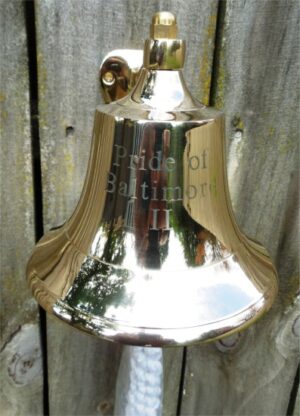 Brass Fog Bell Engraving - 6"