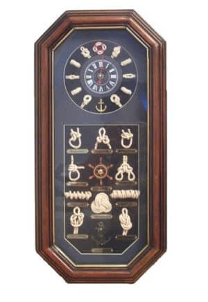 Knot Board Vertical Shadowbox Clock