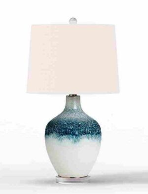 Coast Blue and White Glass Table Lamp, (Set of 2)