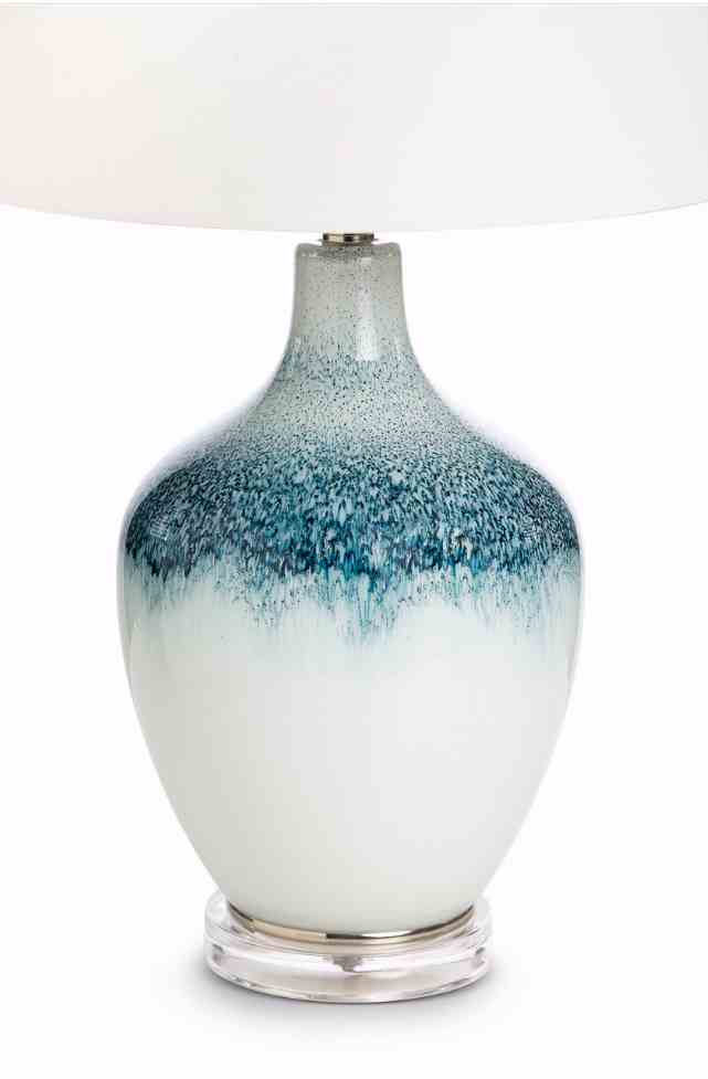 Coast Blue and White Glass Table Lamp, (Set of 2) - Image 2