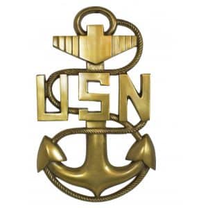 USN Chief's Fouled Anchor Wall Plaque