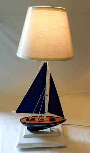 Blue & White Sailboat Table Lamp