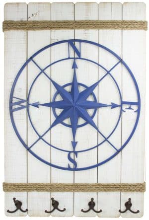 Compass Rose With Coat Hooks