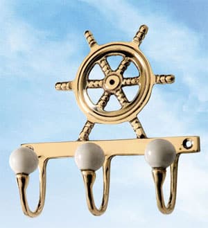Ship's Wheel Coat / Key Hooks