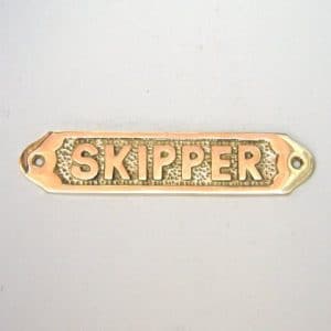 Brass "Skipper" Name Plate